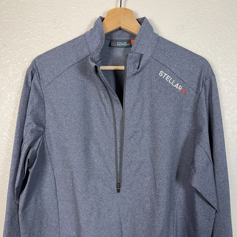 Stellar‎ Equipment The Ultralight Mid T Neck 1/2 Zip Pullover Size L Blue